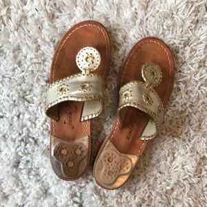Metallic Jack Rogers sandals